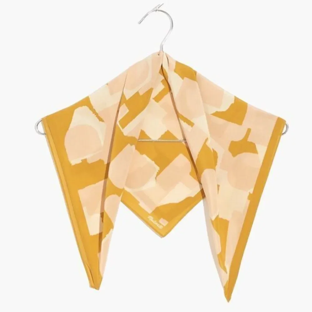 NEW Madewell silk bandana‎ scarf, Amber Gold